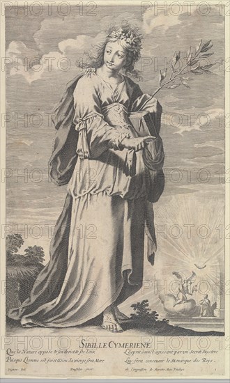 Sibylle Cimmérienne, ca. 1635. Creators: Gilles Rousselet, Abraham Bosse.