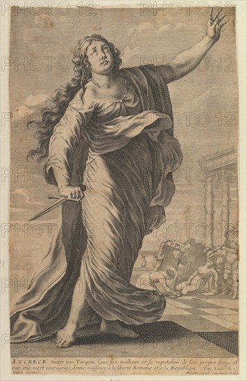 Lucrèce, 1647. Creators: Gilles Rousselet, Abraham Bosse.