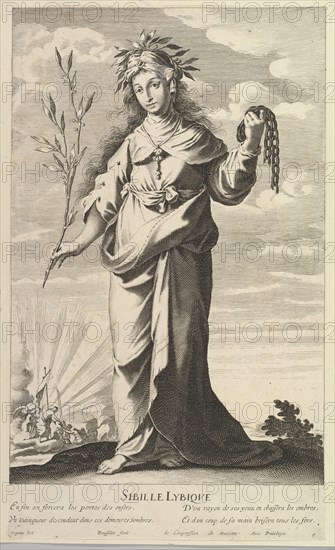 Sibylle Lybique, ca. 1635. Creators: Gilles Rousselet, Abraham Bosse.