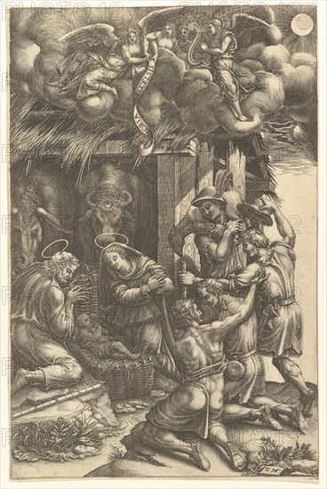 The Adoration of the Shepherds, late 1570s. Creator: Giorgio Ghisi.