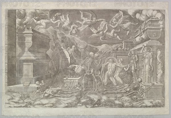 The Vision of Ezekiel, 1554. Creator: Giorgio Ghisi.