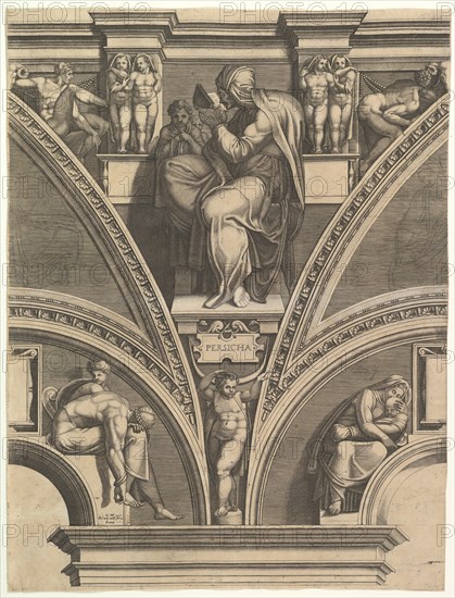 The Persian Sibyl; from the series of Prophets and Sibyls in the Sistine Chapel , 1570-75. Creator: Giorgio Ghisi.