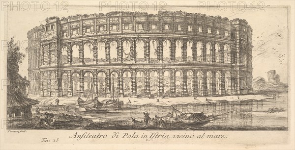 Plate 23: Amphitheater of Pola in Istria near the sea