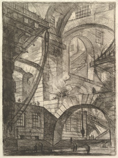 The Smoking Fire, from Carceri d'invenzione (Imaginary Prisons), ca. 1749-50. Creator: Giovanni Battista Piranesi.