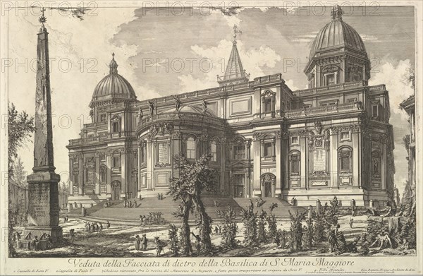 View of the rear entrance of the Basilica of S. Maria Maggiore, from Veduta di Roma