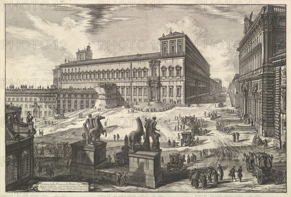 View of the Piazza di monte Cavallo, from Vedute di Roma