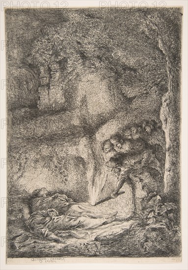 Finding of the bodies of Saints Peter and Paul, ca. 1647-51. Creator: Giovanni Benedetto Castiglione.