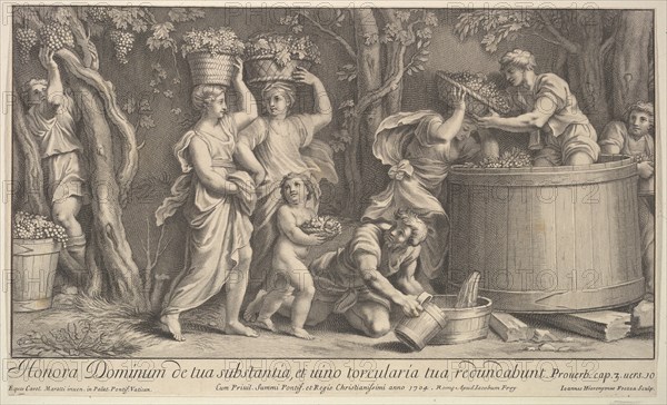 Vintage scene, 1704. Creator: Giovanni Girolamo Frezza.