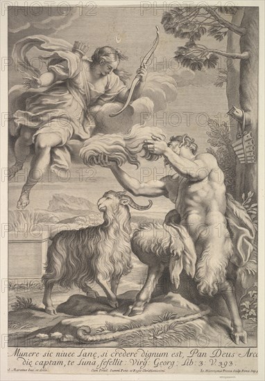 Pan foiled by Diana, 1675-1741. Creator: Giovanni Girolamo Frezza.