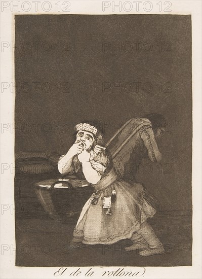 Plate 4 from 'Los Caprichos': Nanny's boy