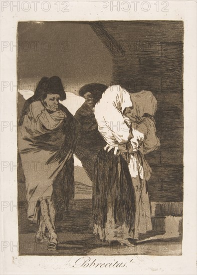 Plate 22 from 'Los Caprichos': Poor little girls! (Pobrecitas!), 1799. Creator: Francisco Goya.