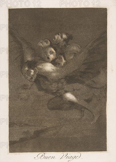 Plate 64 from 'Los Caprichos': Bon voyage