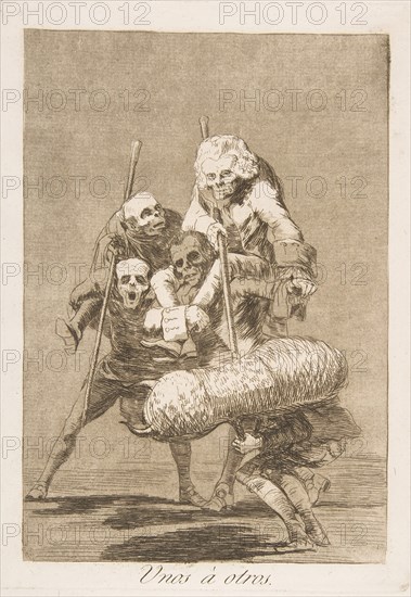 Plate 77 from 'Los Caprichos':What one does to another