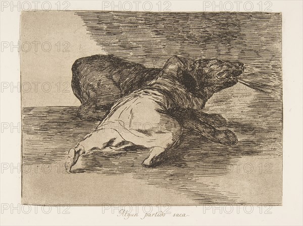 Plate 40 from 'The Disasters of War' (Los Desastres de La Guerra): 'He ge..., 1810 (published 1863). Creator: Francisco Goya.