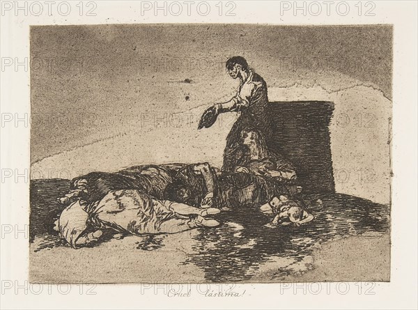 Plate 48 from 'The Disasters of War' (Los Desastres de la Guerra): 'Cr..., 1811-12 (published 1863). Creator: Francisco Goya.