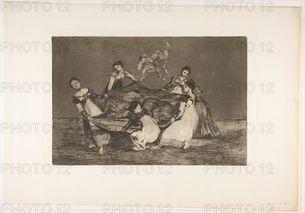 Plate 1 from the 'Disparates': Feminine folly., ca. 1816-23