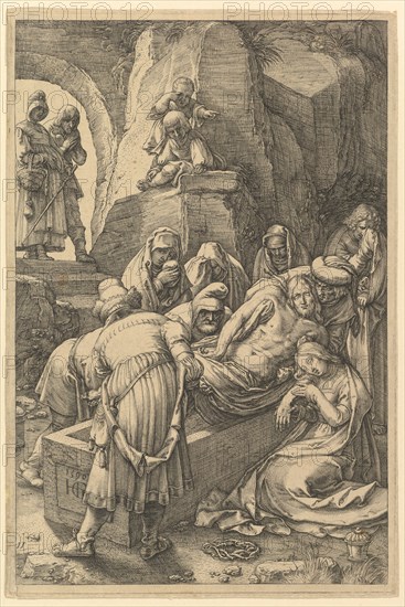 The Entombment, from The Passion of Christ, 1596. Creator: Hendrik Goltzius.