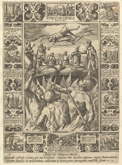 Punitio Tirannorum, from Allegories of the Christian Faith, from Christian and Profane Allegor.... Creator: Hendrik Goltzius.