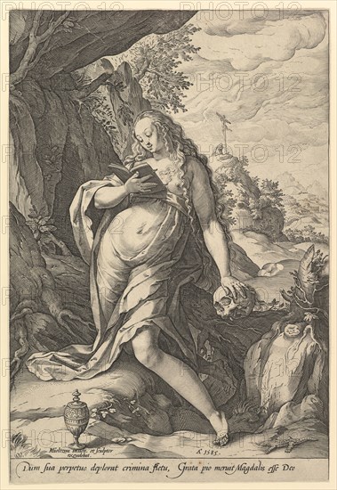 St. Mary Magdalen Penitent, 1585. Creator: Hendrik Goltzius.