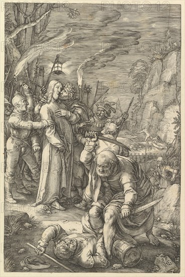 The Betrayal of Christ, from The Passion of Christ, 1598. Creator: Hendrik Goltzius.