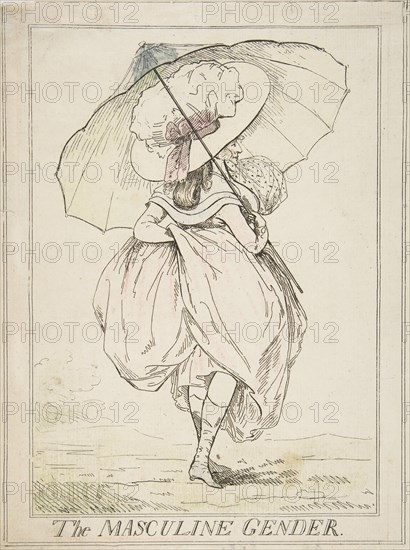 The Masculine Gender, February 2, 1787. Creator: Attributed to Henry Kingsbury