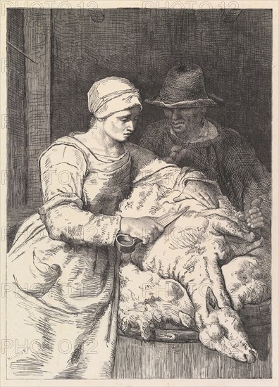 The Sheepshearer, 19th century. Creator: Henry Linton.