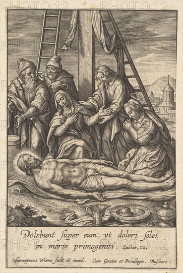 The Lamentation, before 1619. Creator: Hieronymous Wierix.