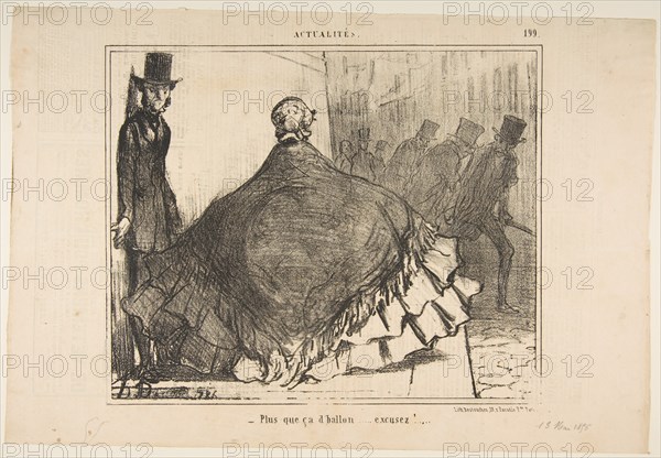 Plus que ça d'ballon...excusez!..., 1855.  Creator: Honore Daumier.