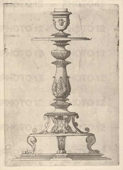 Design for a Candlestick, 1548-49. Creator: Jacques Androuet Du Cerceau.