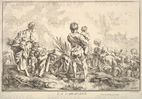 The Caravan, mid to late 18th century. Creator: Jacques Gabriel Huquier.