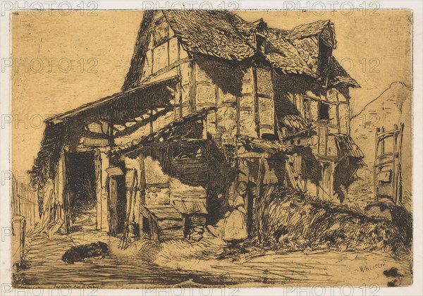 The Unsafe Tenement (The Old Farm), 1858. Creator: James Abbott McNeill Whistler.