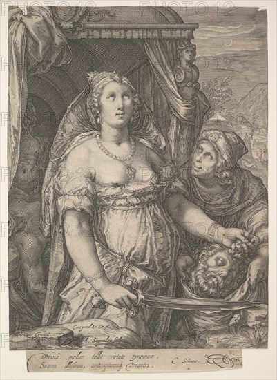 Judith and the Head of Holofernes, 1575?1607. Creator: Jan Saenredam.