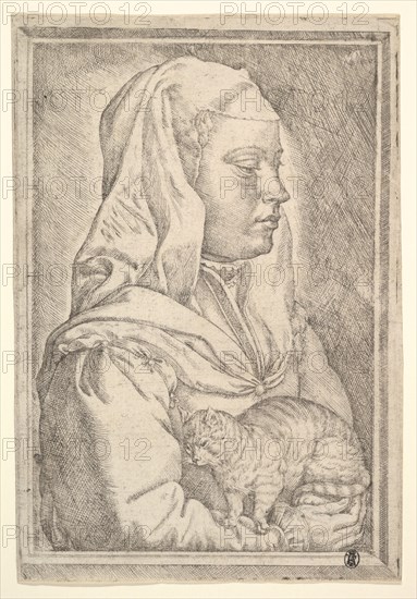 Girl with a Cat, 1546. Creator: Jan Cornelisz Vermeyen.