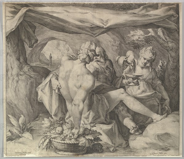 Lot and His Daughters, ca. 1630. Creator: Jan Muller.