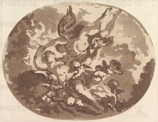 Venus and Cupid, 1766. Creator: Jean Claude Richard Saint-Non.