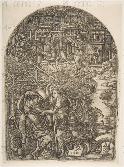 The Angel shows Saint John the New Jerusalem, from the Apocalypse.n.d. Creator: Jean Duvet.