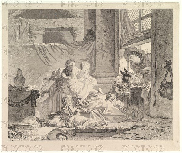 La Famille du Fermier.n.d. Creators: Antoine Louis Romanet, Clement Pierre Marillier.