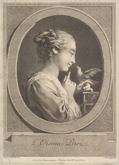 The Tamed Bird, ca. 1769. Creator: Jean Jacques Flipart.