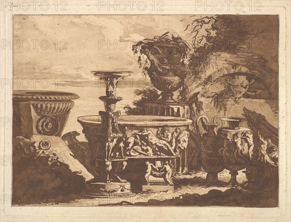 Composition with the Medici Vase, from Recueil de Compositions par Lagrenée Le Jeune