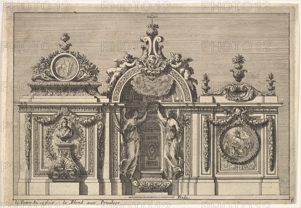 Design for a Tabernacle with Two Variants, from: Tabernacles à l'italienne, ca. 1644-66. Creator: Jean le Pautre.