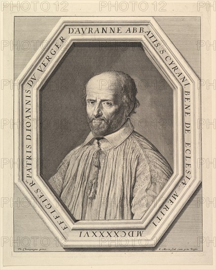 Jean Duvergier de Hauranne, abbe de Saint-Cyran. Creator: Jean Morin.