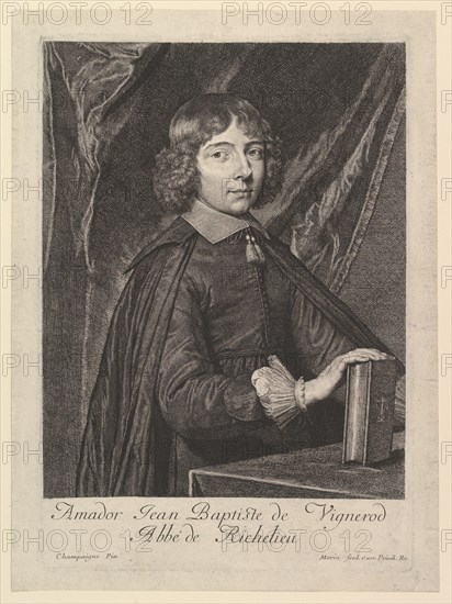 Amador Jean-Baptiste de Vignerod, abbe de Richelieu. Creator: Jean Morin.