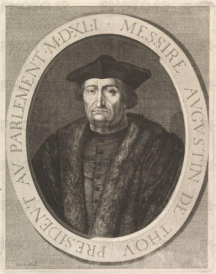 Augustin de Thou, president au Parlement. Creator: Jean Morin.