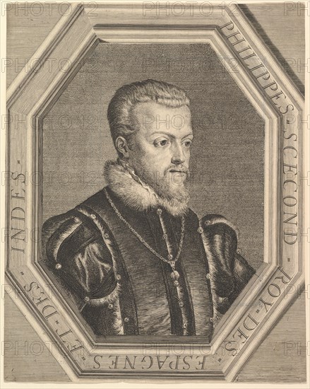 Philippe II, roi d'Espagne. Creator: Jean Morin.