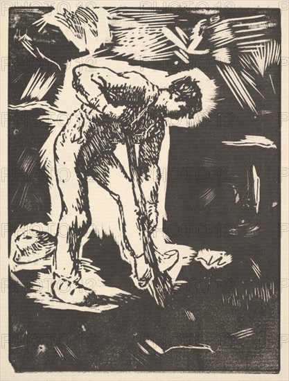 Digger, 1863. Creator: Jean Francois Millet.