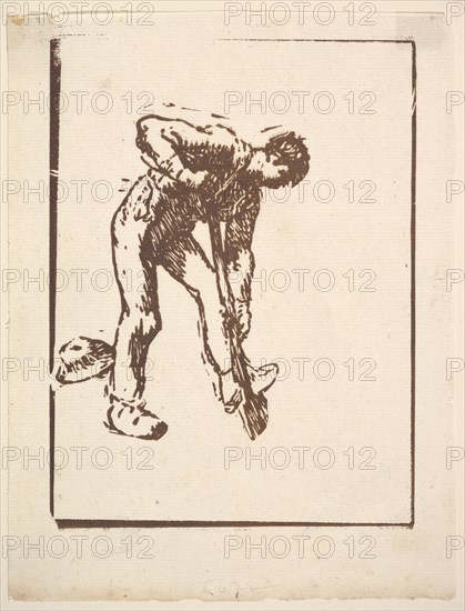 Digger, 1863. Creator: Jean Francois Millet.