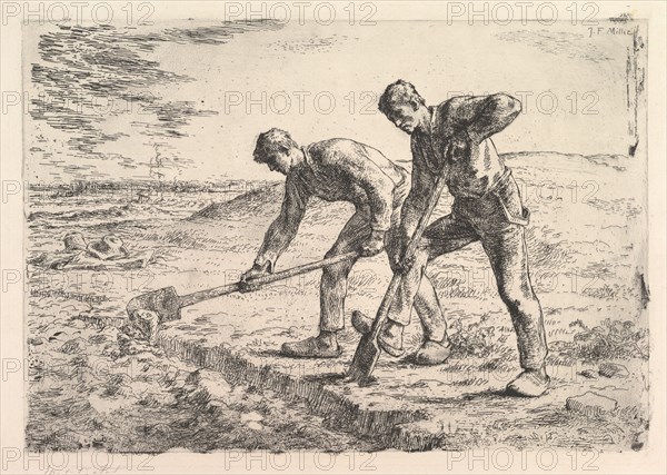 The Diggers, 1830-75. Creator: Jean Francois Millet.