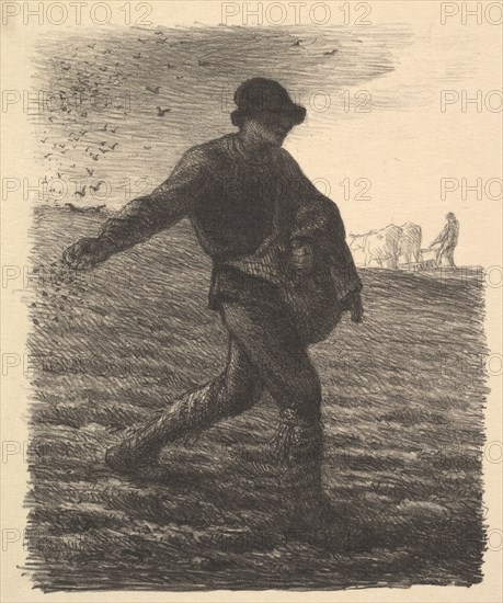 The Sower, 1851. Creator: Jean Francois Millet.