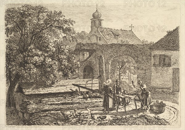 Laundress at an Artesian Well, 1817. Creator: Johann Christian Erhard.