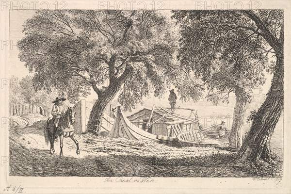 On the Canal in Vienna, 1819. Creator: Johann Christian Erhard.